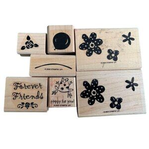 Stampin’ Up Flowers Rubber Stamps Lot - Floral & Fun Designs